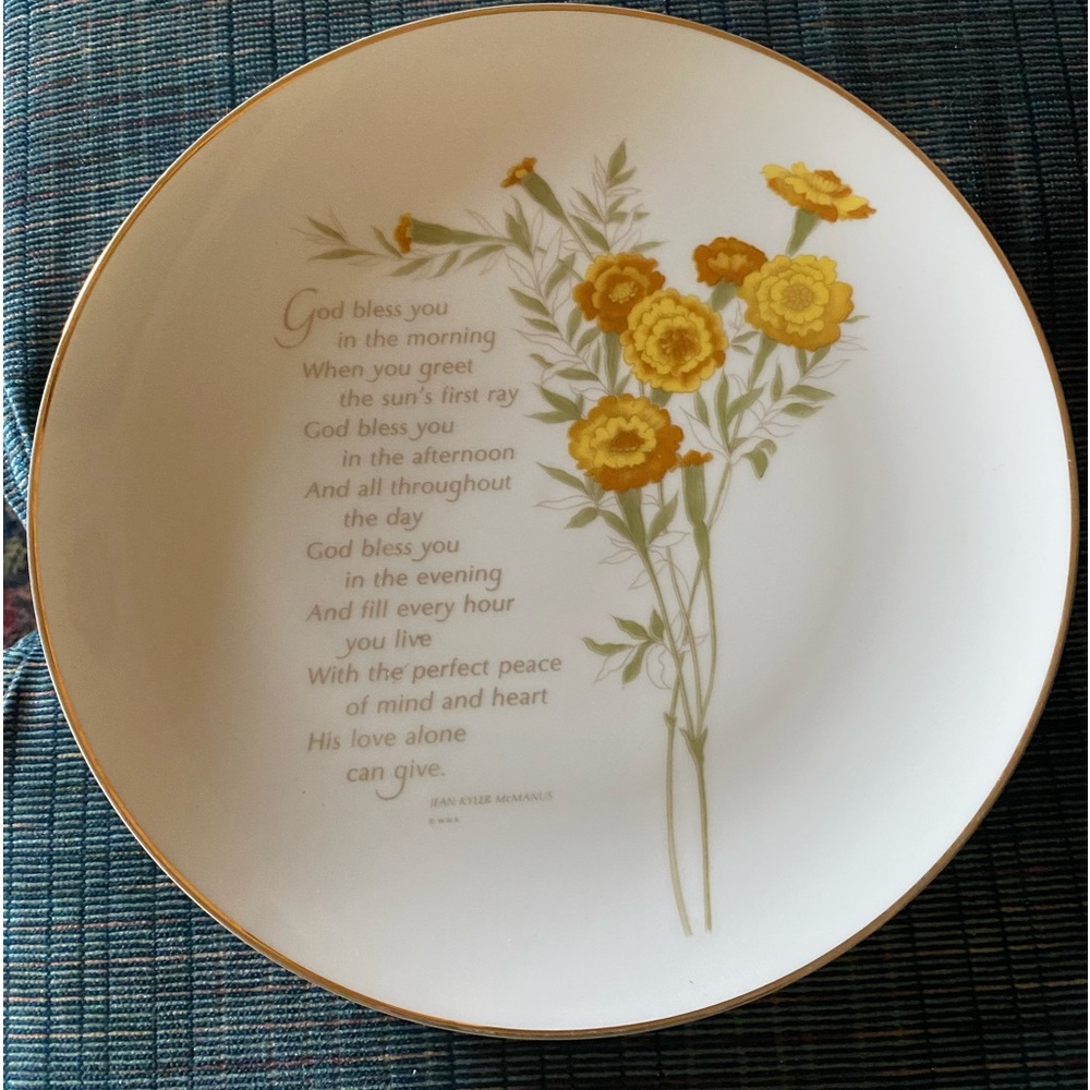 Vintage Moments of Inspiration Porcelain Collector Plate by Jean Kylee McManus